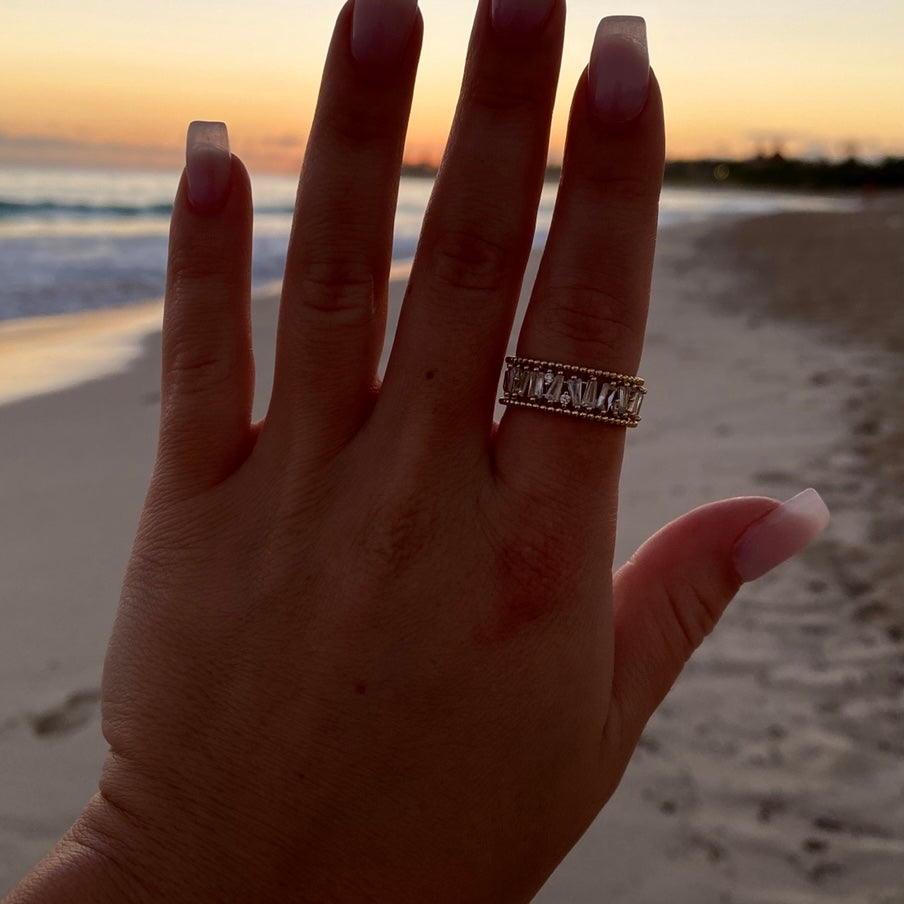 14k gold plated LUST ring