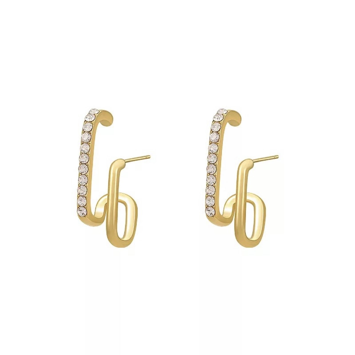Boucle d'oreille SELFLESS plaquée or 18 carats