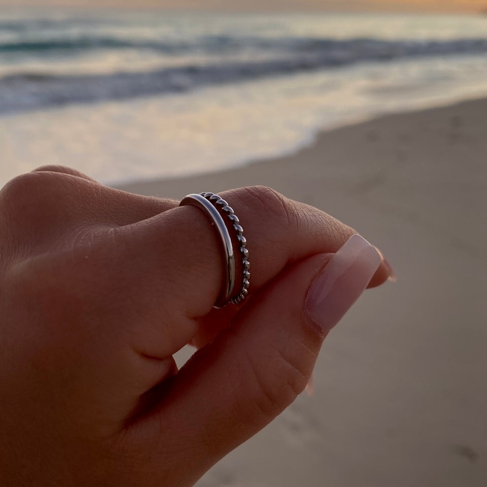 BAGUE FLAMME JUMELLE plaquée or 14 carats
