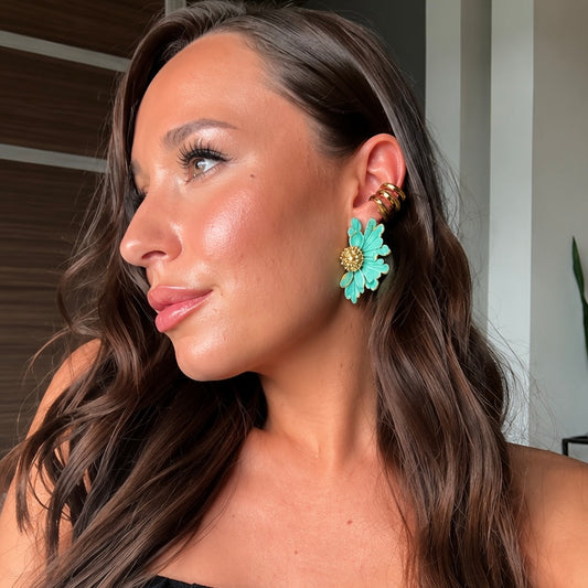 Aura earrings turquoise