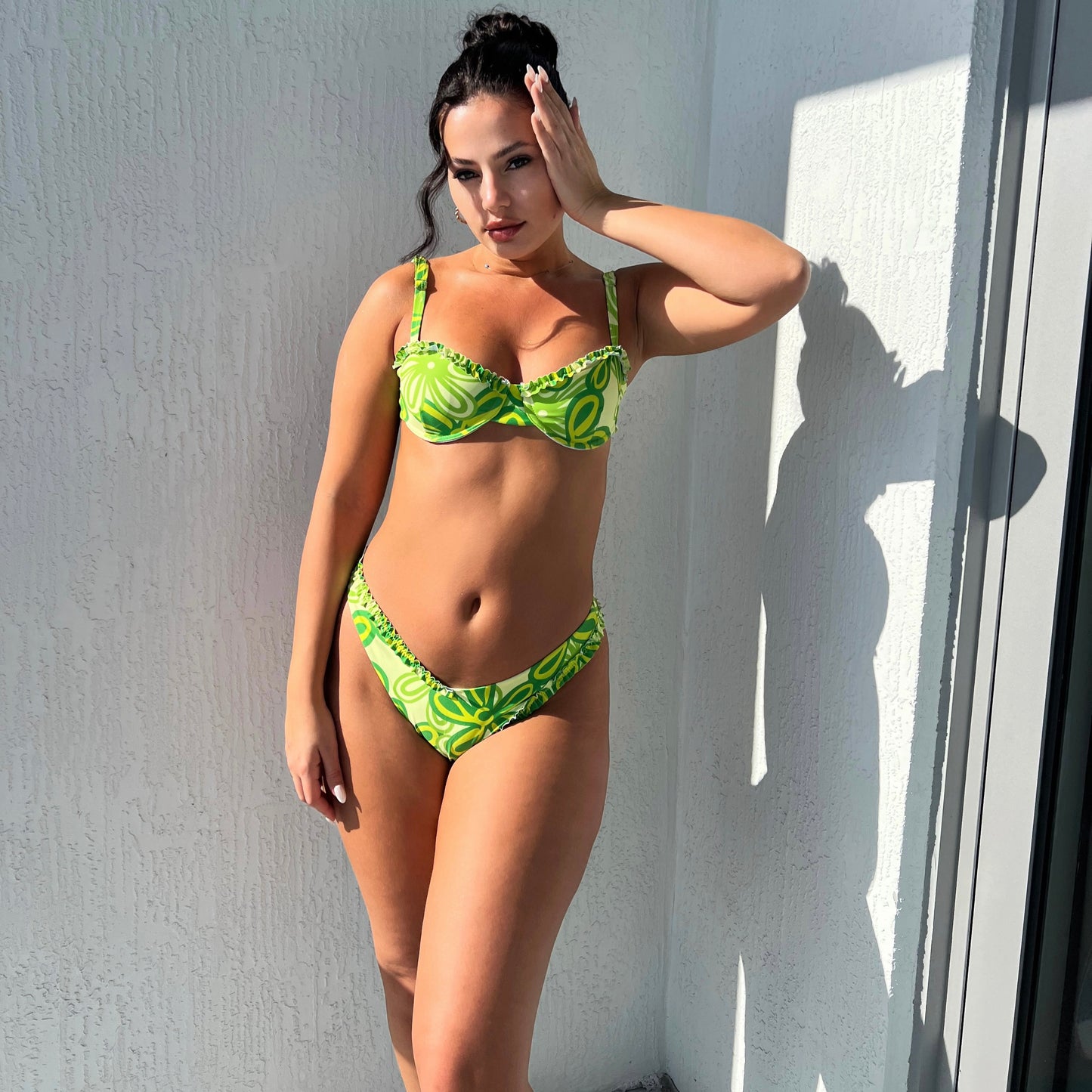 Hannah Bikini (green & yellow)